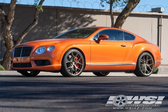 2013 Bentley Continental GT with 22" Vossen HF-5 in Satin Bronze (Custom Finish) wheels