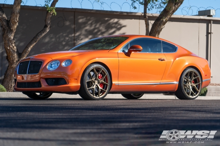 2013 Bentley Continental GT with 22" Vossen HF-5 in Satin Bronze (Custom Finish) wheels