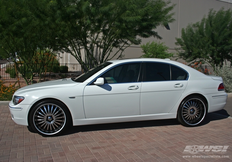 2006 BMW 7-Series with 22" Giovanna Closeouts Gianelle Cairo in Black (Machined) wheels