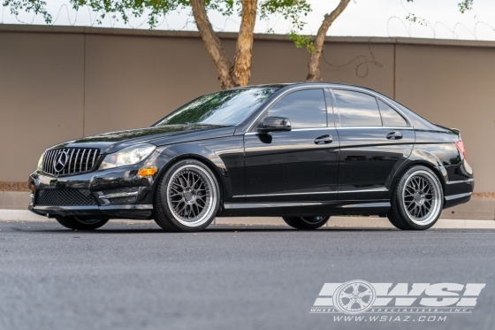 2014 Mercedes-Benz C-Class with 19" ESR SR01 in Gunmetal (Matte Machined Lip) wheels