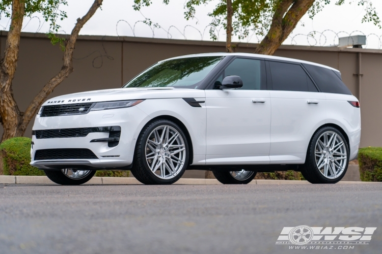 2024 Land Rover Range Rover Sport with 24" Vossen HF-7 in Silver Polished wheels