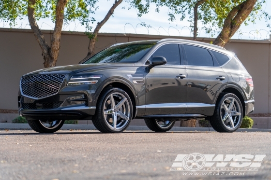 2024 Genesis GV80 with 22" Lexani R-Four in Chrome wheels