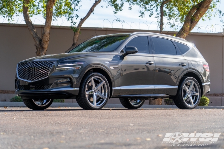 2024 Genesis GV80 with 22" Lexani R-Four in Chrome wheels