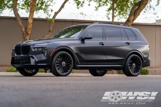 2024 BMW X7 with 22" Koko Kuture URFA FF in Gloss Black (optional covered cap) wheels