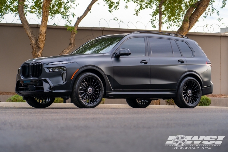 2024 BMW X7 with 22" Koko Kuture URFA FF in Gloss Black (optional covered cap) wheels