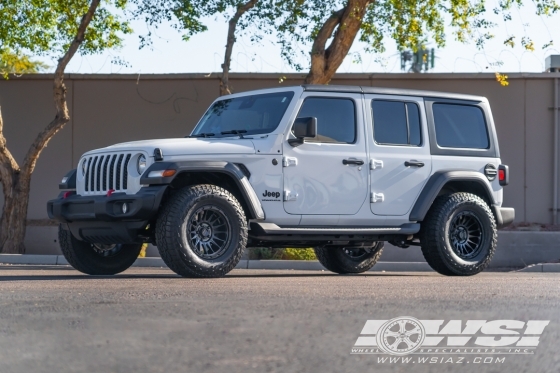 2024 Jeep Wrangler with 17" KMC KM542 Impact in Satin Black wheels