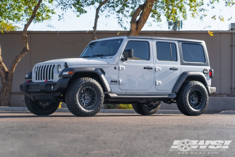 2024 Jeep Wrangler with 17" KMC KM542 Impact in Satin Black wheels