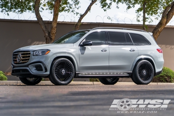 2024 Mercedes-Benz GLS/GL-Class with 22" Gianelle Cabo in Gloss Black (optional covered cap) wheels