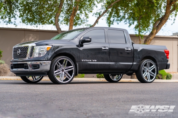 2018 Nissan Titan with 26" Koko Kuture Vetse in Chrome wheels