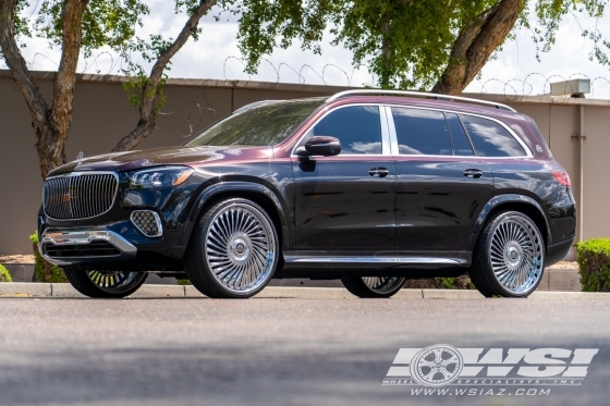 2024 Mercedes-Benz GLS/GL-Class with 26" Forgiato Twisted Trimestre-FF in Chrome wheels