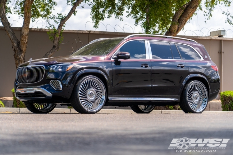 2024 Mercedes-Benz GLS/GL-Class with 26" Forgiato Twisted Trimestre-FF in Chrome wheels