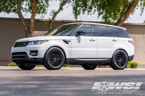 2017 Land Rover Range Rover Sport with 20" Lexani Aries in Gloss Black wheels