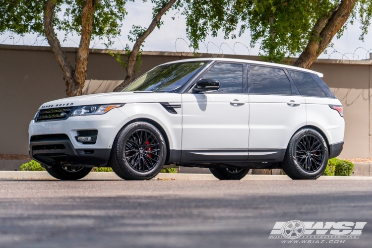 2017 Land Rover Range Rover Sport with 20" Lexani Aries in Gloss Black wheels