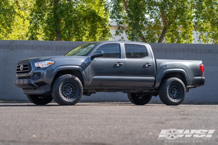 2022 Toyota Tacoma with 17" Black Rhino Chamber in Matte Black wheels