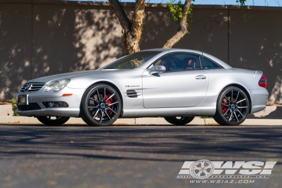 2004 Mercedes-Benz SL-Class with 20" Lexani Gravity in Gloss Black (CNC Accents) wheels