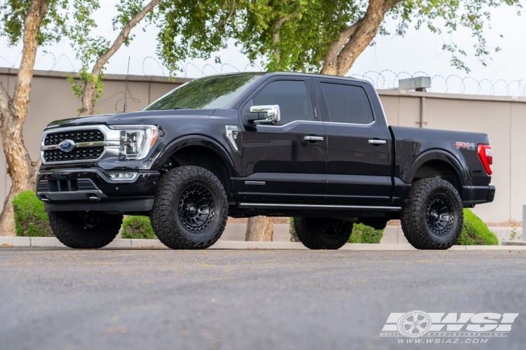 2023 Ford F-150 with 18" Black Rhino Barrage in Matte Black wheels