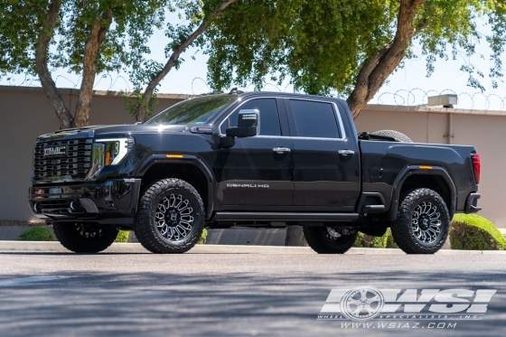 2024 GMC Sierra 2500 with 20" Hostile Off Road H142 Warrior in Gloss Black Milled wheels