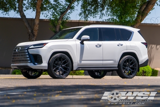 2024 Lexus LX with 24" Vossen HF6-4 in Satin Black wheels