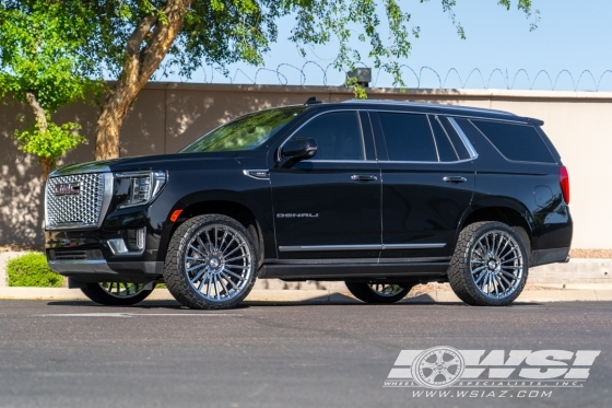 2022 GMC Yukon with 24" Koko Kuture URFA FF in Chrome (exposed lug) wheels