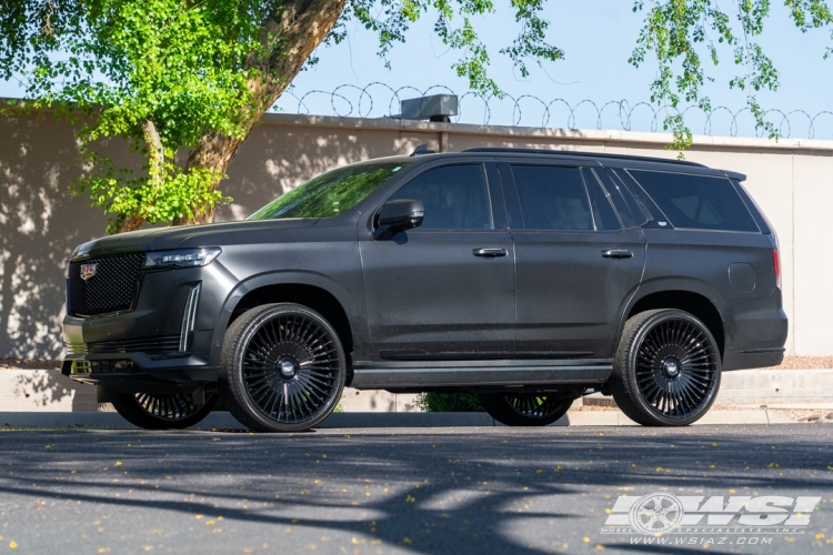 2021 Cadillac Escalade with 26" Giovanna Tulum in Gloss Black wheels
