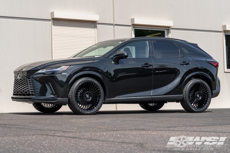 2024 Lexus RX with 22" Gianelle Cabo in Gloss Black (exposed lug) wheels