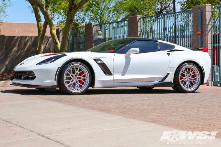 2019 Chevrolet Corvette with 21" Vossen Forged M-X3 (3-Piece) in Custom wheels