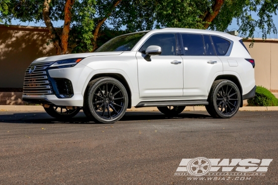2024 Lexus LX with 24" Vossen HF6-1 in Gloss Black wheels