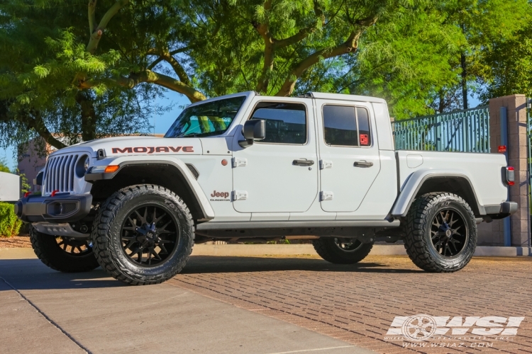 2021 Jeep Gladiator with 20" Hardrock H700 Affliction in Gloss Black wheels