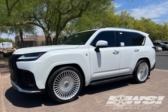2025 Lexus LX with 24" Giovanna Tulum in Silver Machined Tips wheels