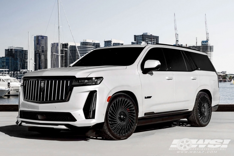 2025 Cadillac Escalade with Lexani Forged LM03 in Gloss Black wheels