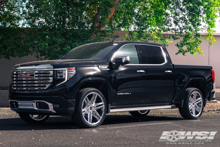 2025 GMC Sierra 1500 with 24" Koko Kuture Vetse in Chrome wheels