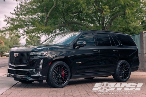 2025 Cadillac Escalade with 24" Vossen HFX-6 in Gloss Black wheels