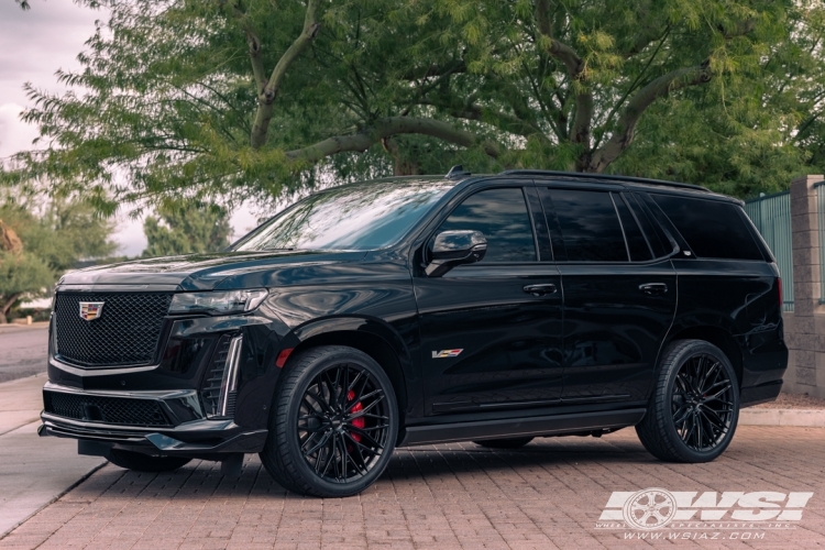 2025 Cadillac Escalade with 24" Vossen HFX-6 in Gloss Black wheels