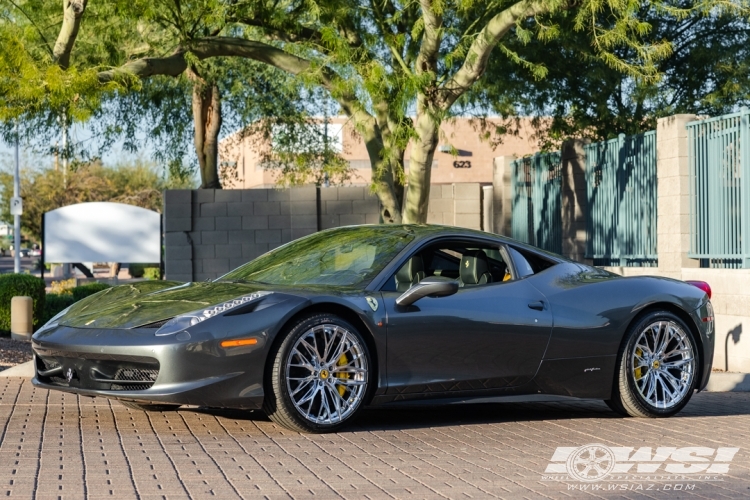 2013 Ferrari 458 Italia with 20" Lexani Aries in Chrome wheels