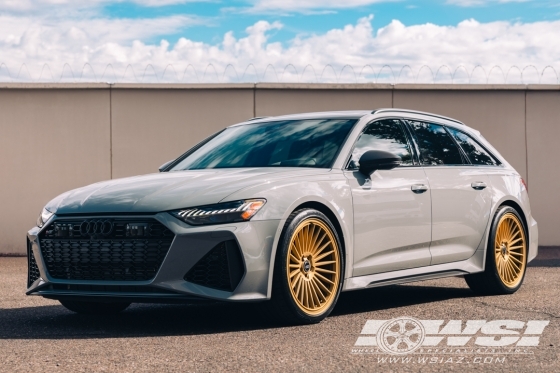 2026 Audi RS6 with 22" Koko Kuture Parlato 21-22 in Silver (Polished Lip - exposed lug) wheels