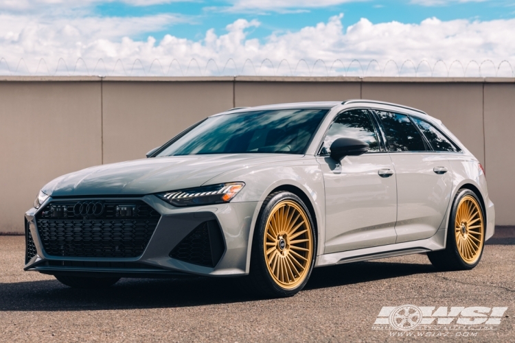2026 Audi RS6 with 22" Koko Kuture Parlato 21-22 in Silver (Polished Lip - exposed lug) wheels
