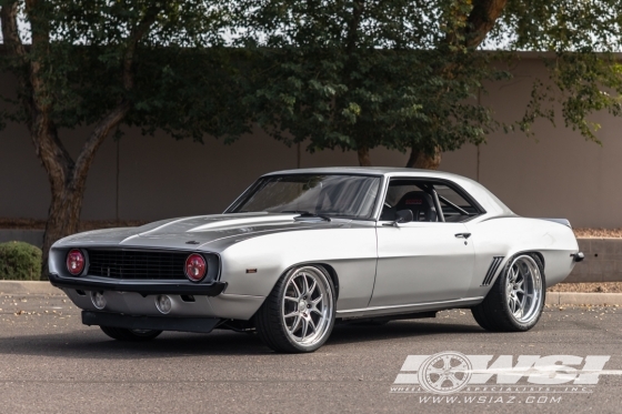1969 Chevrolet Camaro with 20" Forgeline GA3 in Gloss Silver (Machined Lip) wheels