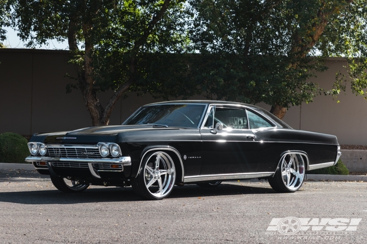 1965 Chevrolet Impala with 24" Pro Billet Demon in Polished wheels