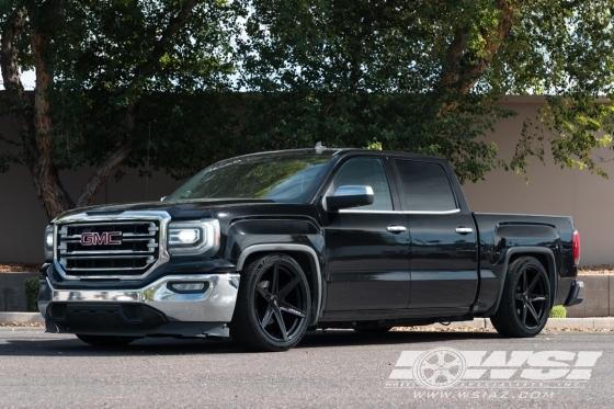 2016 GMC Sierra 1500 with 22" Lexani Savage in Gloss Black wheels