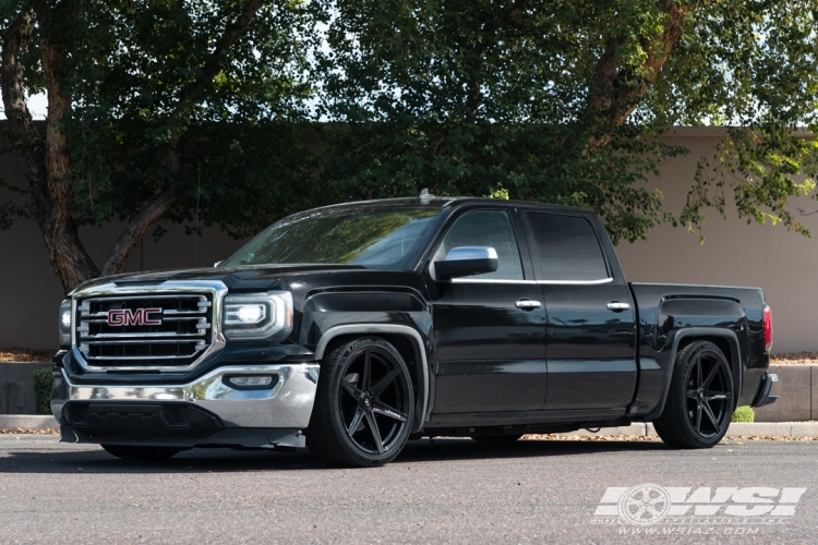 2016 GMC Sierra 1500 with 22" Lexani Savage in Gloss Black wheels