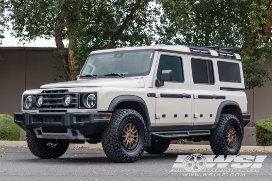 2025 Ineos Grenadier with 17" Lock Off-Road Baja in Matte Desert Bronze (Black Ring) wheels