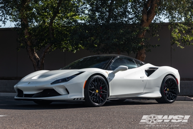 2021 Ferrari F8 Tributo with 22" AL13 FR80 in Satin Black wheels