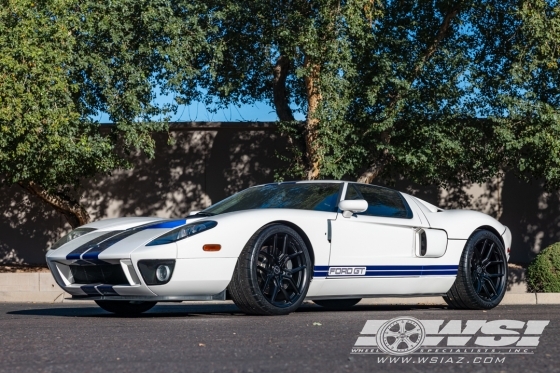 2005 Ford GT with 21" MV Forged MVF-5 in Satin Black (Standard Cap) wheels