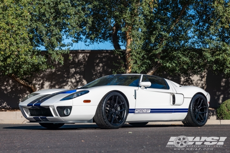 2005 Ford GT with 21" MV Forged MVF-5 in Satin Black (Standard Cap) wheels