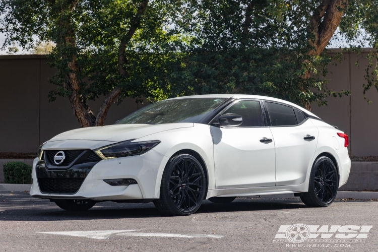 2017 Nissan Maxima with 20" Koko Kuture Como in Gloss Black wheels