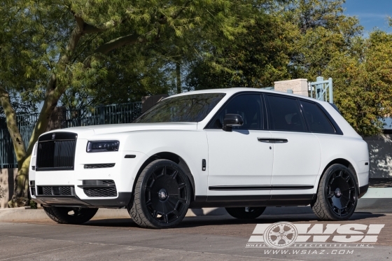 2023 Rolls-Royce Cullinan with 24" Koko Kuture Sicily in Gloss Black (optional covered cap) wheels
