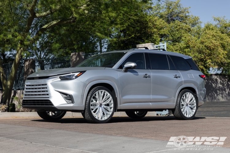 2026 Lexus TX with 24" Lexani Aries in Silver wheels