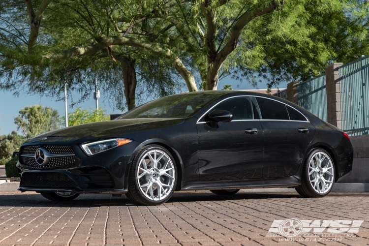 2019 Mercedes-Benz CLS-Class with 20" Koko Kuture Belize in Gloss Silver Machined wheels