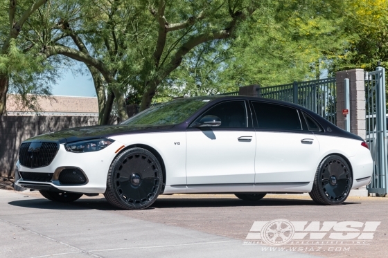 2025 Mercedes-Benz S-Class with 22" Giovanna Dicotto in Gloss Black (covered cap) wheels