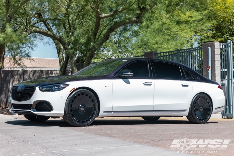 2025 Mercedes-Benz S-Class with 22" Giovanna Dicotto in Gloss Black (covered cap) wheels